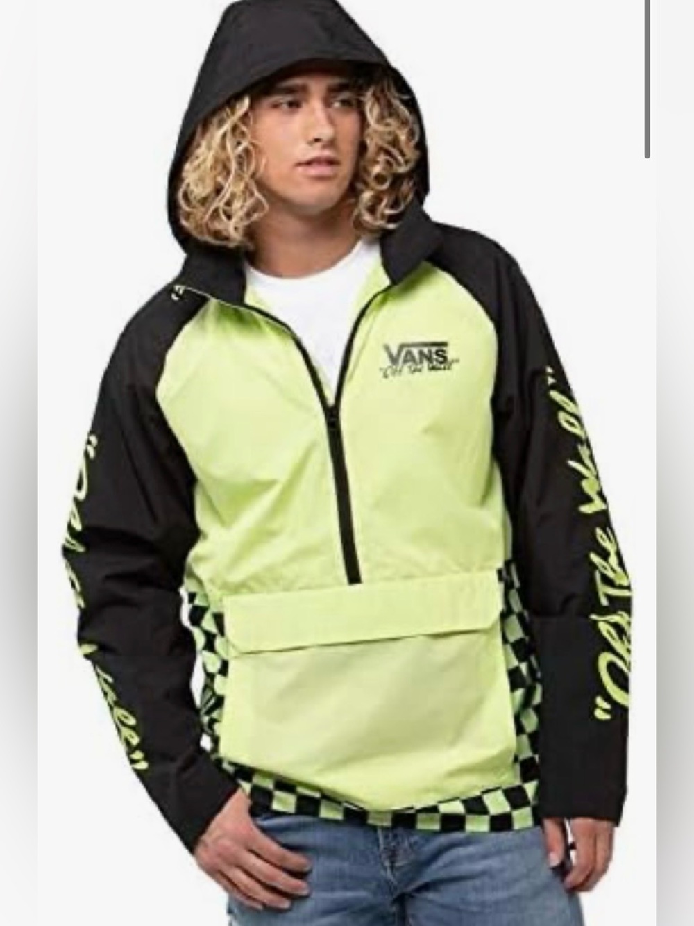 Vans Skate BMX Off The Wall Anorak Men's Jacket Sharp Green/Black Size S